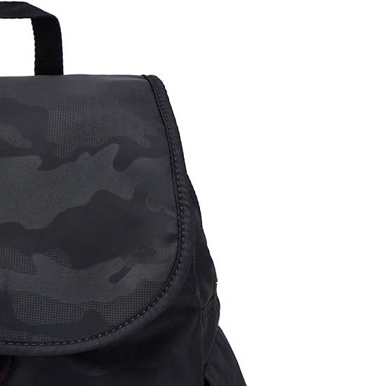 Sacs à Dos Kipling City Pack Small Classiche Noir Camouflage |CAGF-29840090