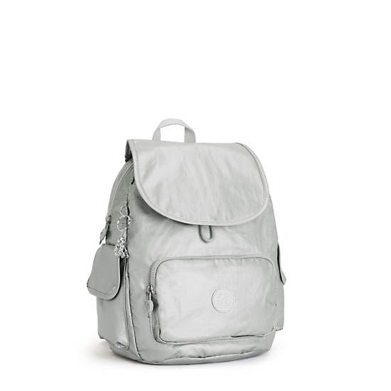 Sacs à Dos Kipling City Pack Small Metallic Argent |AIIQ-71323278