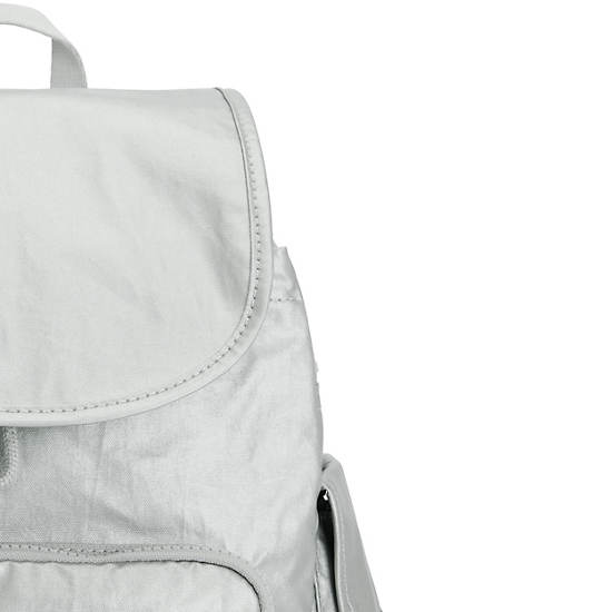 Sacs à Dos Kipling City Pack Small Metallic Argent |AIIQ-71323278