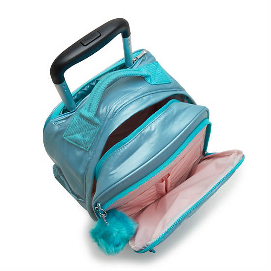 Sacs à Dos Kipling Gaze Large Metallic Rolling Turquoise |QBJS-64970425