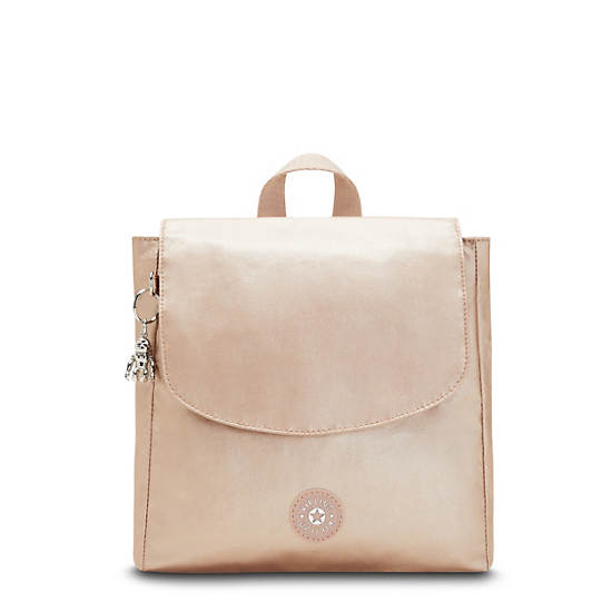 Sacs à Dos Kipling Dannie Metallic Small Doré Beige |MHRB-92851354