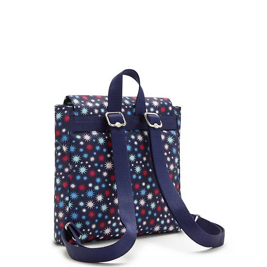 Sacs à Dos Kipling Dannie Printed Small Bleu |TEQJ-21747355