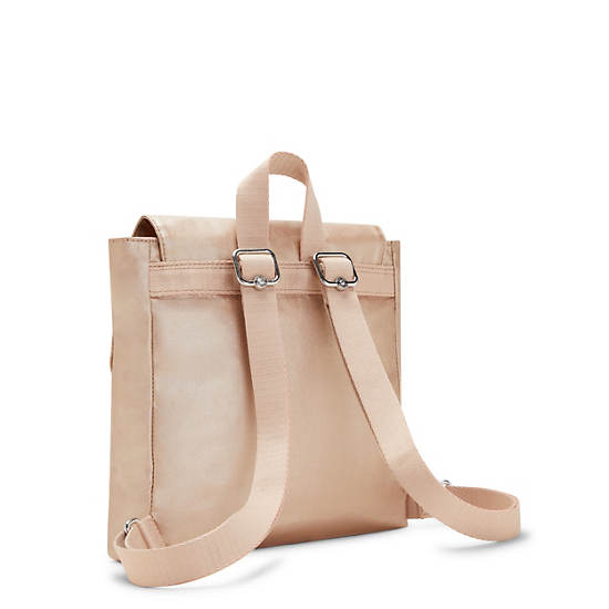 Sacs à Dos Kipling Dannie Metallic Small Doré Beige |MHRB-92851354