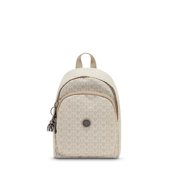 Sacs à Dos Kipling Delia Compact Printed Convertible Beige |RDFR-46450305