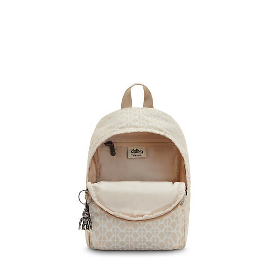 Sacs à Dos Kipling Delia Compact Printed Convertible Beige |RDFR-46450305