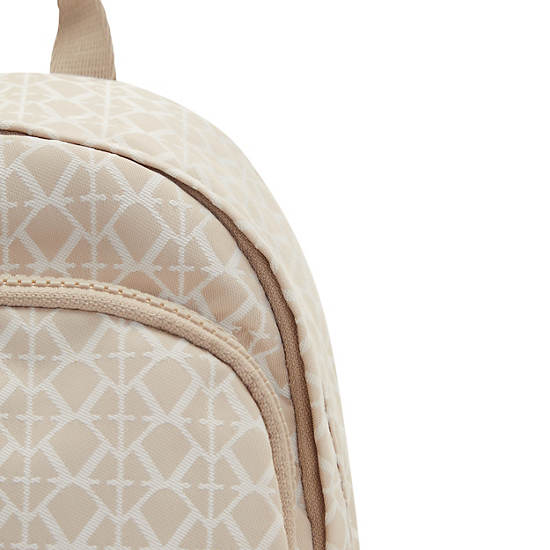 Sacs à Dos Kipling Delia Compact Printed Convertible Beige |RDFR-46450305