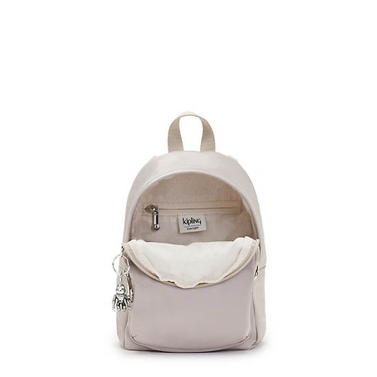 Sacs à Dos Kipling Delia Compact Metallic Convertible Blanche |FZOY-90165285