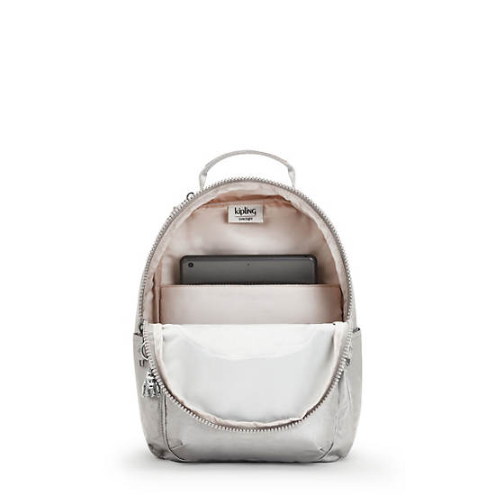 Sacs à Dos Kipling Seoul Small Metallic Tablet Argent |ZAKV-49500664