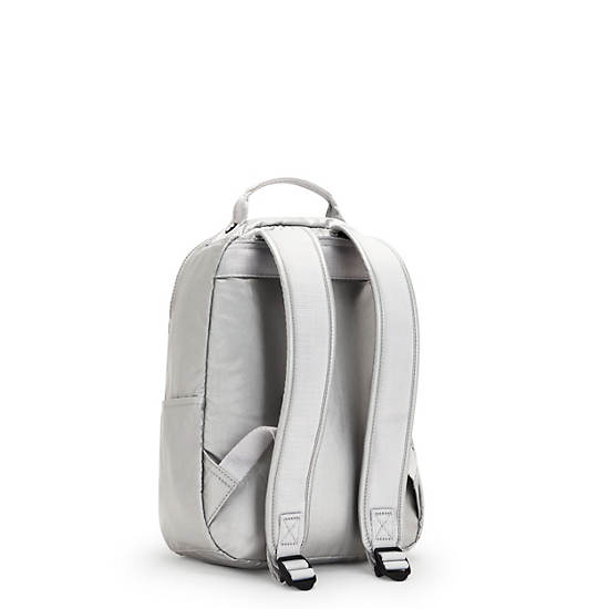 Sacs à Dos Kipling Seoul Small Metallic Tablet Argent |ZAKV-49500664