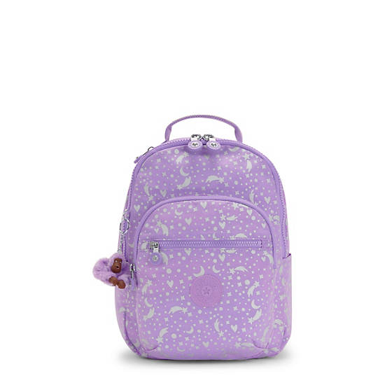 Sacs à Dos Kipling Seoul Small Printed Tablet Violette |UJCK-59192191