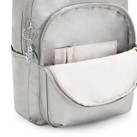 Sacs à Dos Kipling Seoul Small Metallic Tablet Argent |ZAKV-49500664