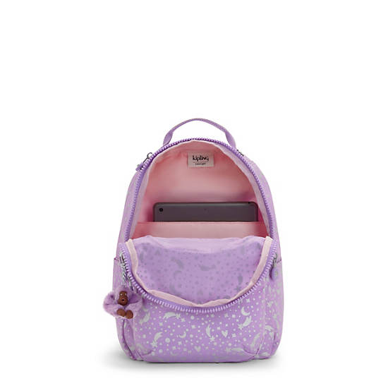 Sacs à Dos Kipling Seoul Small Printed Tablet Violette |UJCK-59192191