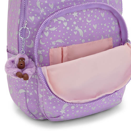 Sacs à Dos Kipling Seoul Small Printed Tablet Violette |UJCK-59192191