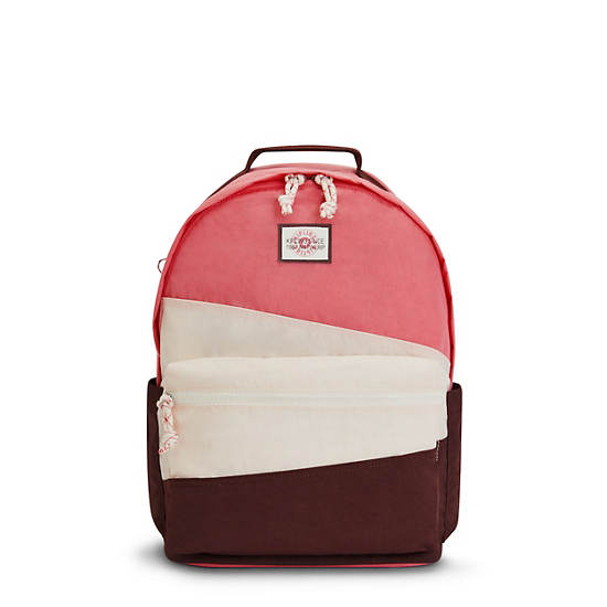 Sac Ordinateur Portable Kipling Damien Large Backpack Rose |UTML-98170039