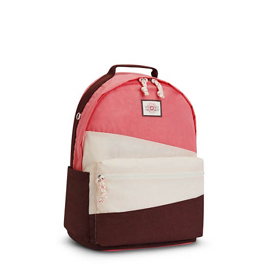 Sac Ordinateur Portable Kipling Damien Large Backpack Rose |UTML-98170039