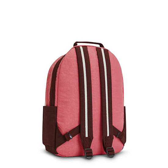 Sac Ordinateur Portable Kipling Damien Large Backpack Rose |UTML-98170039