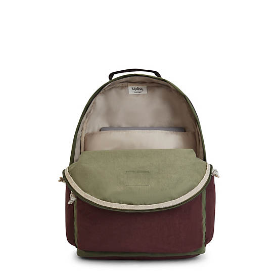 Sac Ordinateur Portable Kipling Damien Large Backpack Vert Olive |RKJO-31151117