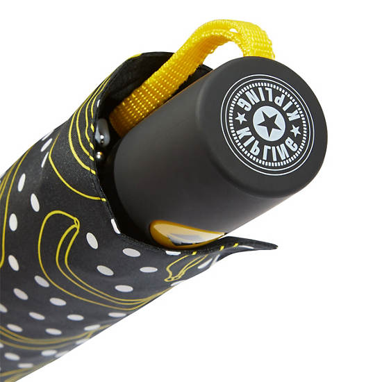 Accessoires Kipling Auto Open Printed Umbrella Noir |WSMQ-22656465