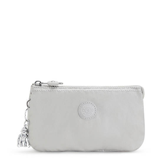 Pochettes Kipling Creativity Large Metallic Argent |URNR-57486035