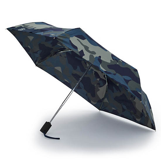 Accessoires Kipling New Printed Umbrella Auto Open Grise Camouflage |BUGL-91351743