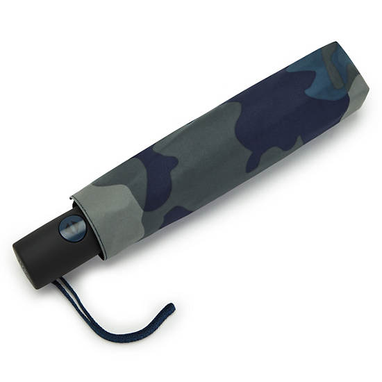 Accessoires Kipling New Printed Umbrella Auto Open Grise Camouflage |BUGL-91351743