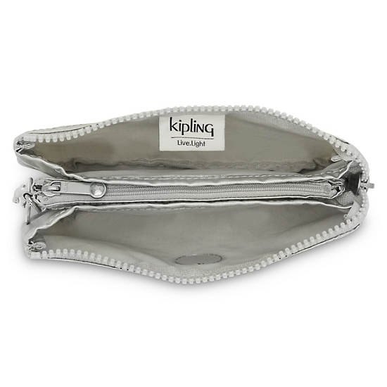 Pochettes Kipling Creativity Large Metallic Argent |URNR-57486035