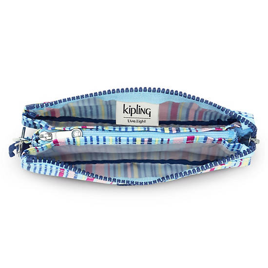 Pochettes Kipling Creativity Large Printed Bleu Blanche |PCTJ-42897788