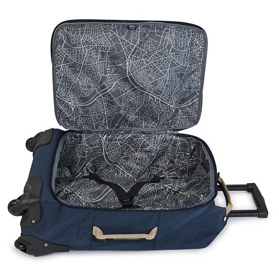 Valises Kipling Darcey Small Printed Carry-On Rolling Bleu |TXZW-11683215