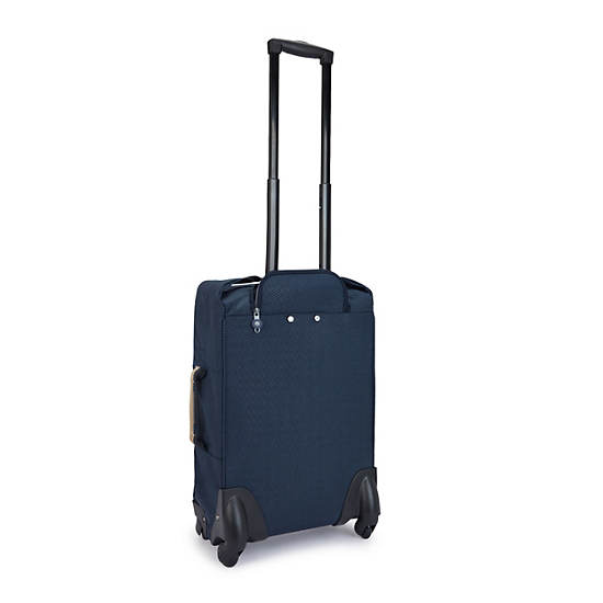 Valises Kipling Darcey Small Printed Carry-On Rolling Bleu |TXZW-11683215