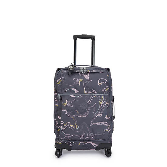 Valises Kipling Darcey Small Printed Carry-On Rolling Bleu |FOIO-64748180