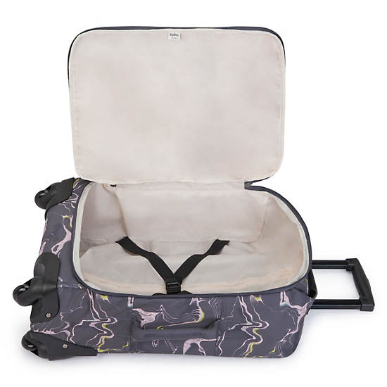 Valises Kipling Darcey Small Printed Carry-On Rolling Bleu |FOIO-64748180