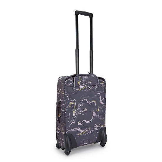 Valises Kipling Darcey Small Printed Carry-On Rolling Bleu |FOIO-64748180