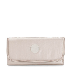 Portefeuilles Kipling Money Land Metallic Snap Beige |KTLT-35342863