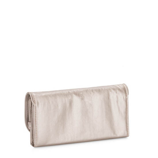 Portefeuilles Kipling Money Land Metallic Snap Beige |KTLT-35342863