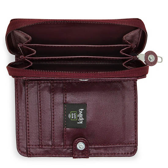 Portefeuilles Kipling Money Love Metallic Small Bordeaux |DXVS-87495202