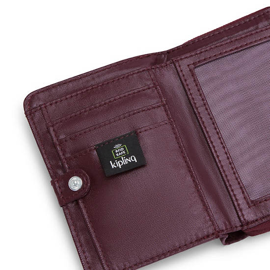 Portefeuilles Kipling Money Love Metallic Small Bordeaux |DXVS-87495202