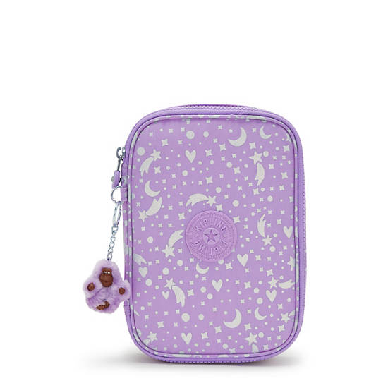 Sacs Kipling 100 Pens Printed Case Violette |LBXA-37857192