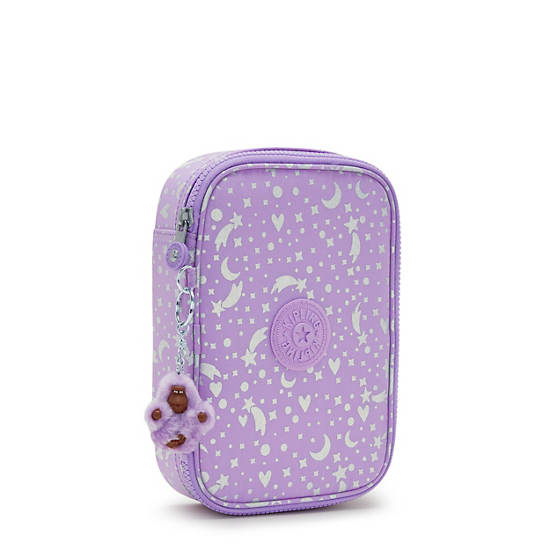 Sacs Kipling 100 Pens Printed Case Violette |LBXA-37857192