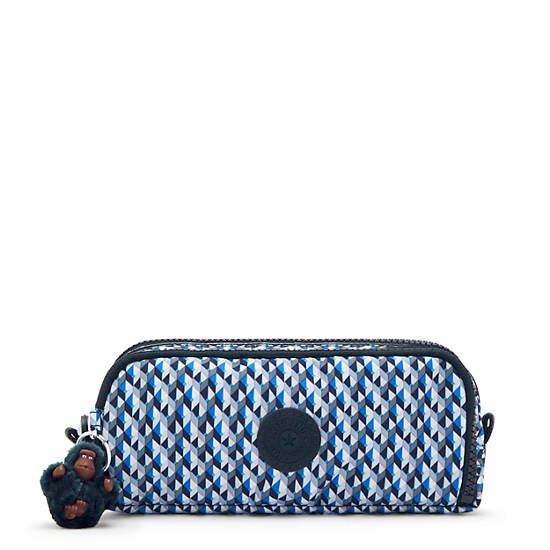 Sacs Kipling Gitroy Classiche Printed Pencil Case Bleu |JAJE-44504755