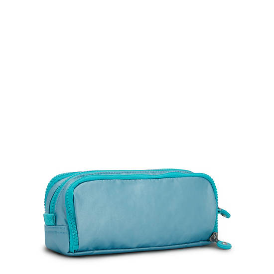 Sacs Kipling Gitroy Metallic Pencil Case Turquoise |VJUY-10643932