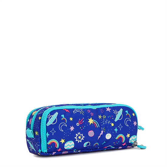 Sacs Kipling Gitroy Printed Pencil Case Bleu Marine |UTTQ-43940065