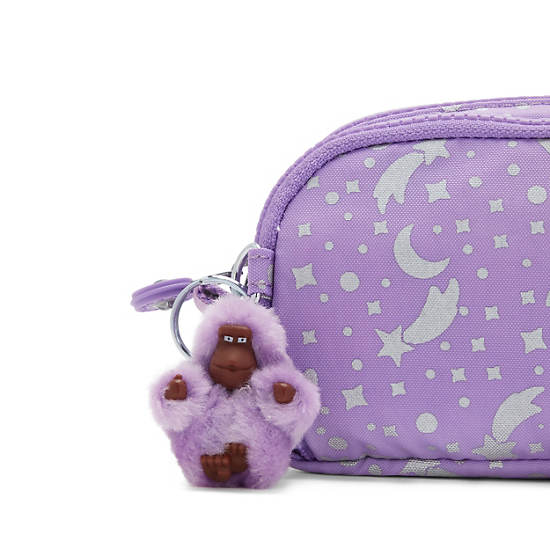 Sacs Kipling Gitroy Printed Pencil Case Violette |TUQQ-55283912