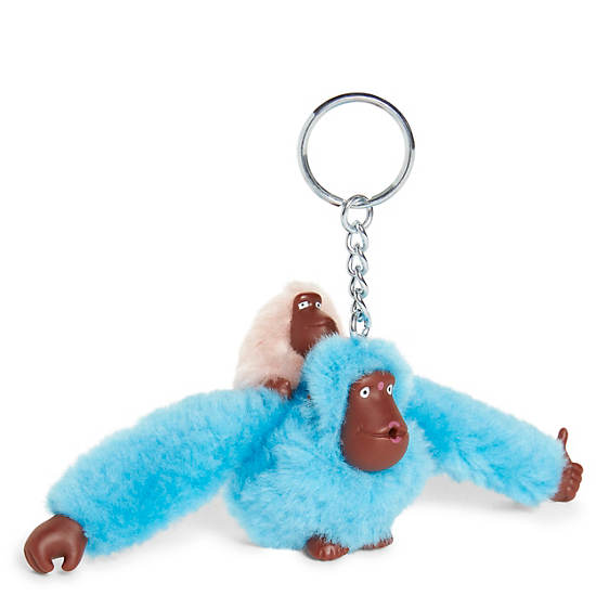 Accessoires Kipling Mom And Baby Classiche Monkey Keychain Bleu |JERT-31729674