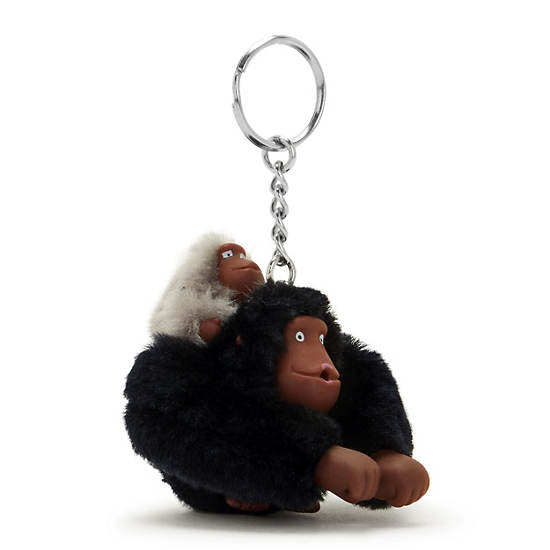 Accessoires Kipling Mom And Baby Mode Sven Monkey Keychain Noir |YMTC-80959720