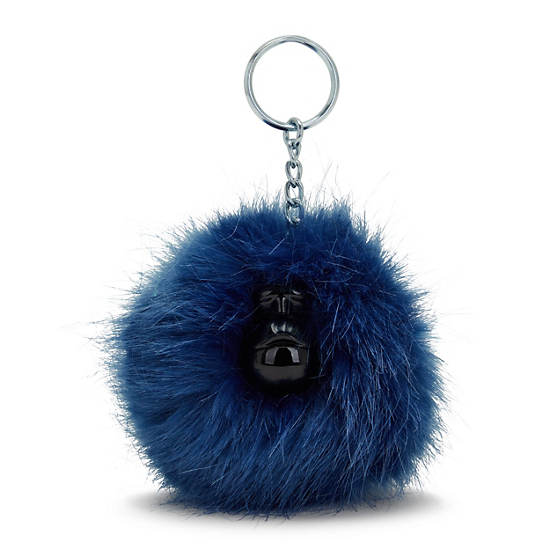 Accessoires Kipling Pompom Monkey Keychain Bleu |QPKT-95066189