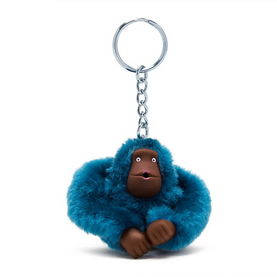 Accessoires Kipling Sven Small Monkey Keychain Turquoise |FICQ-00703419