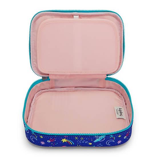 Sacs Kipling 100 Pens Printed Case Bleu |GHFI-48303094