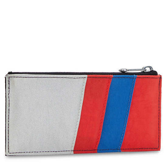 Sacs Kipling Brion Card Case Bleu Rouge Argent |WMQV-74801851