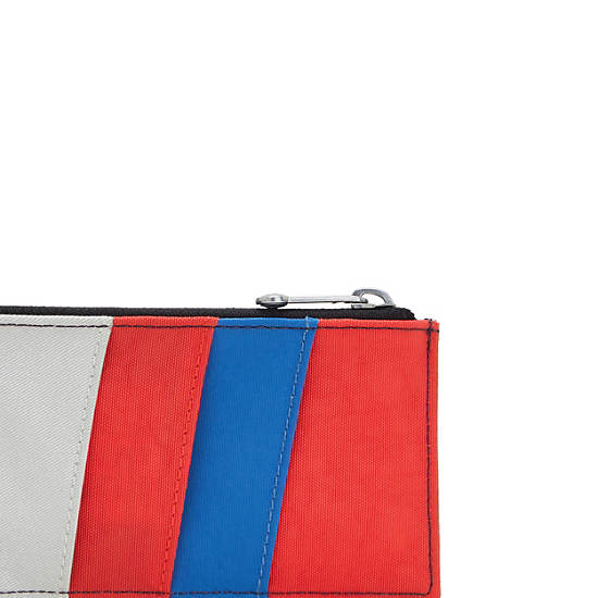 Sacs Kipling Brion Card Case Bleu Rouge Argent |WMQV-74801851