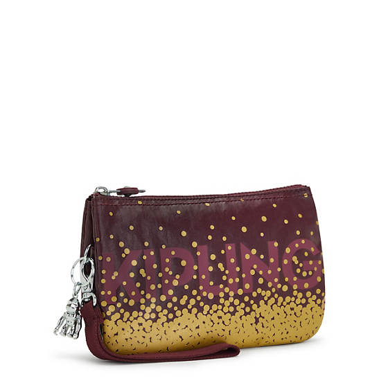 Sacs Kipling Creativity Extra Large Metallic Wristlet Bordeaux |MQDL-29603870